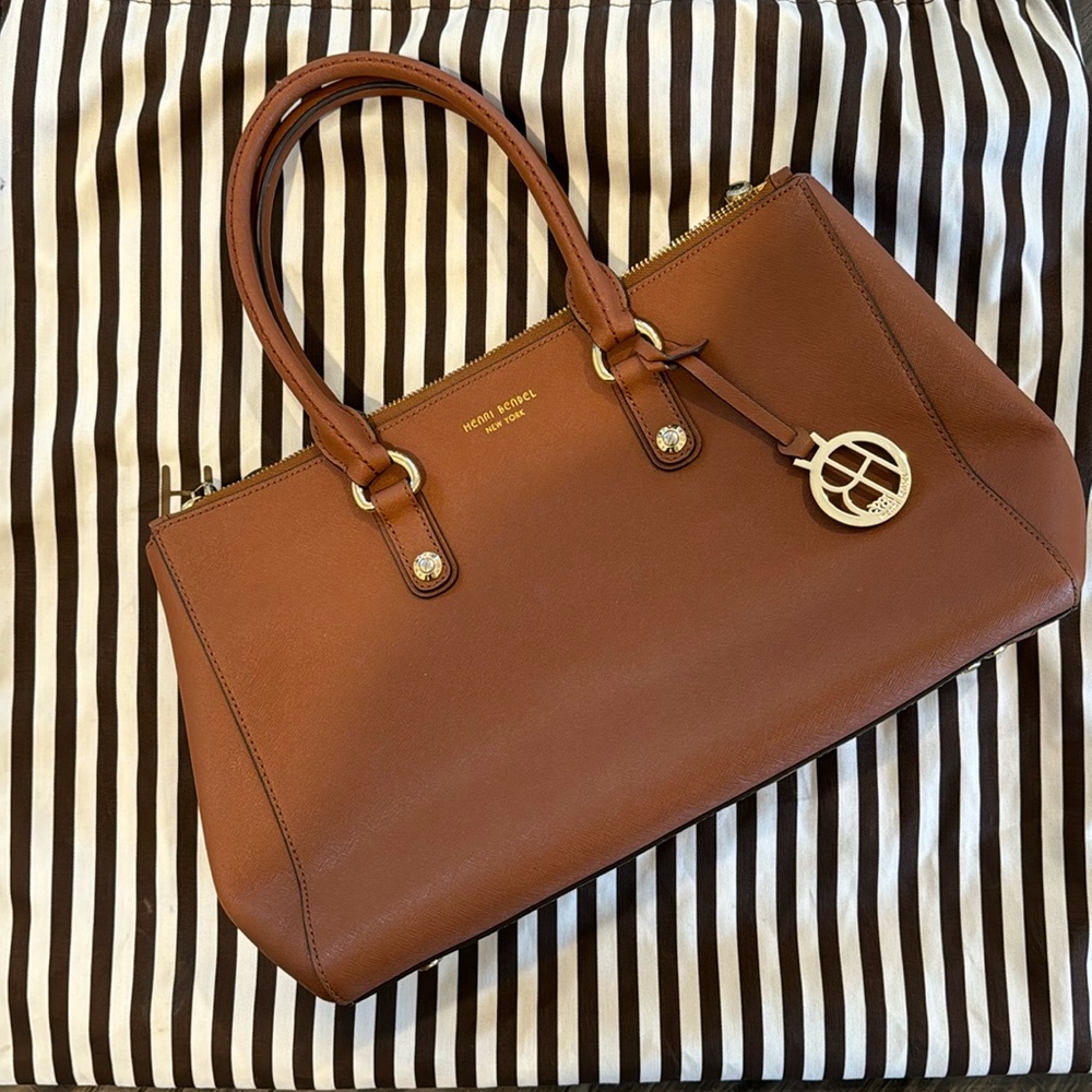 Henri Bendel brown leather bag